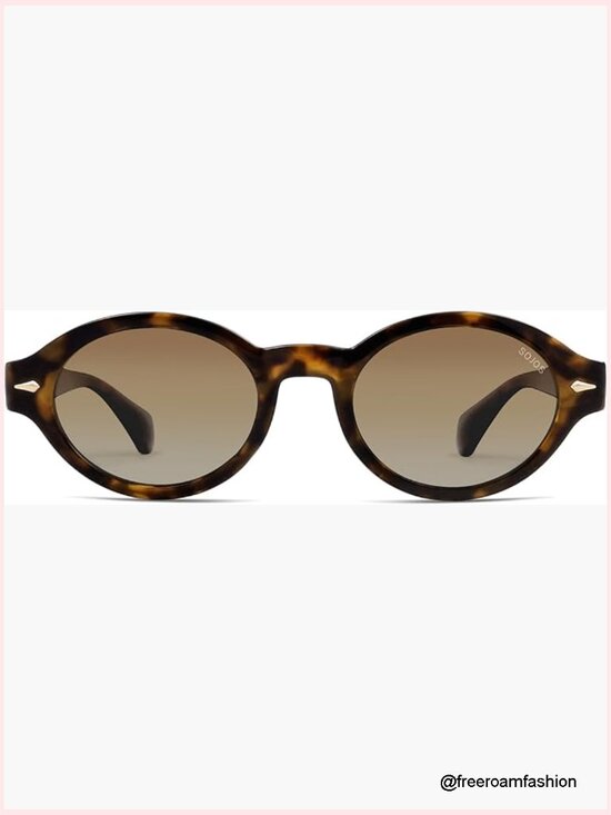Retro Oval Polarized Sunglasses UV Protection Unisex Shades Trendy 90s Style main image 6
